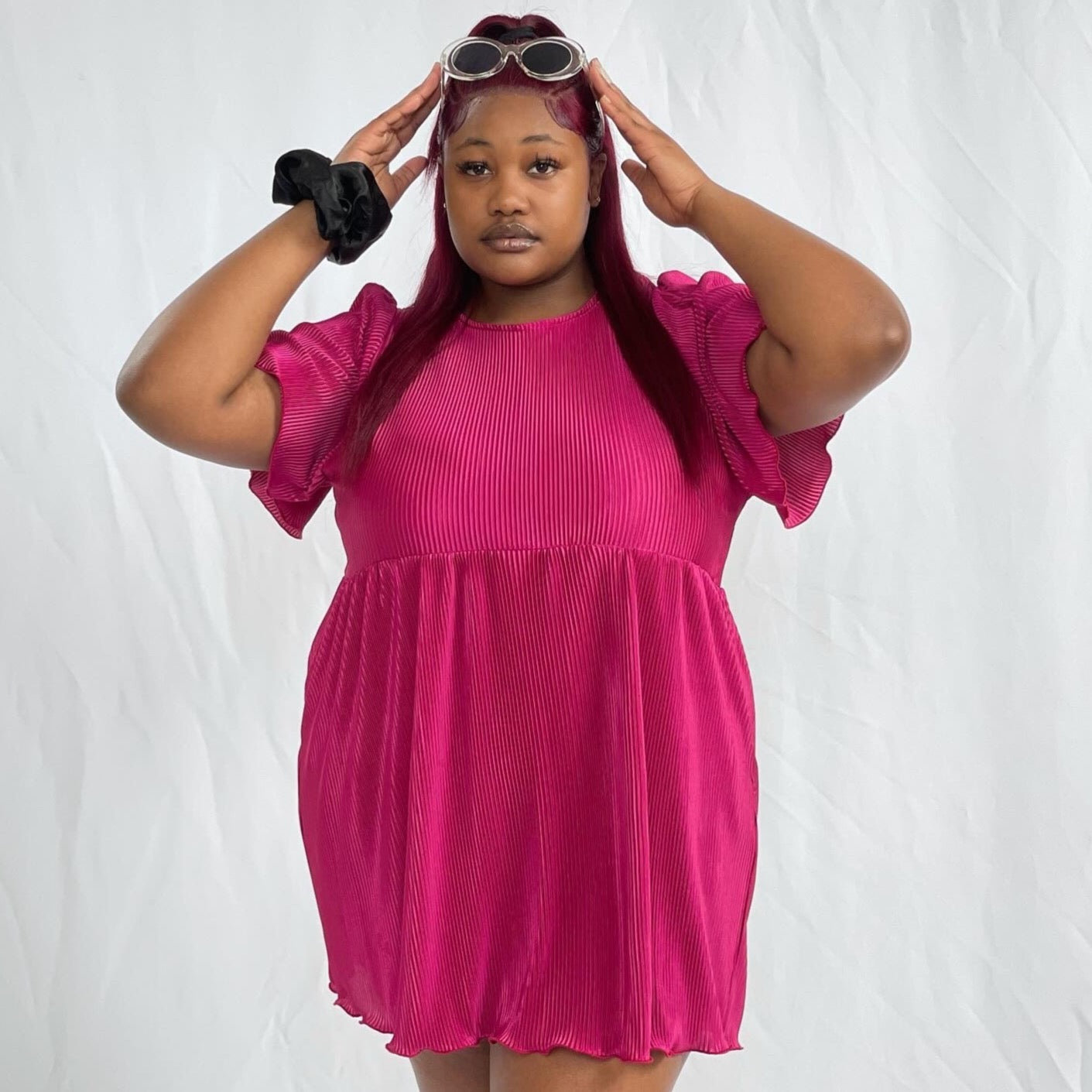 Cerise Babydoll Dress