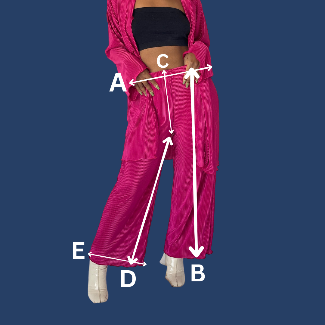 Cerise Plisse Set