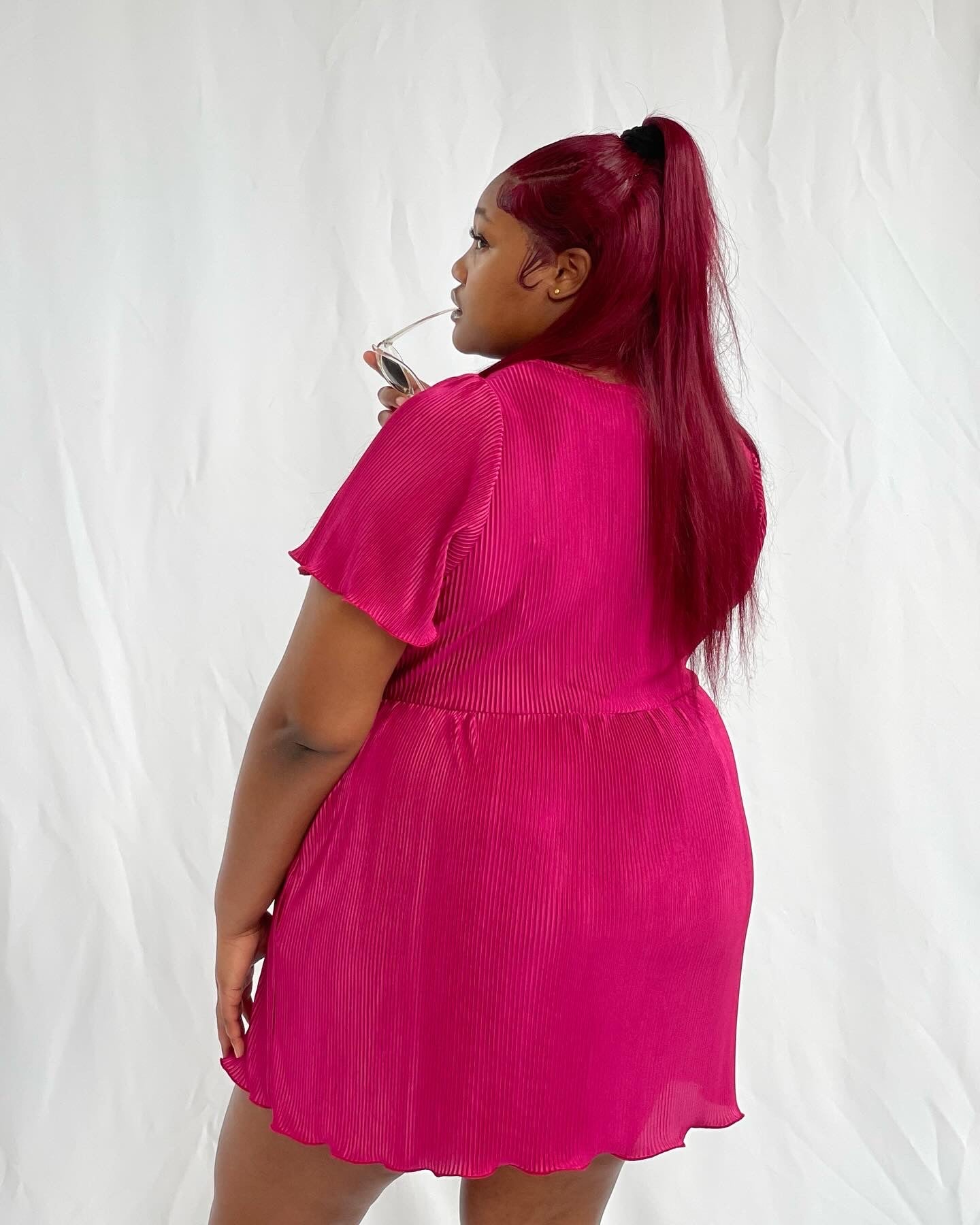 Cerise Babydoll Dress