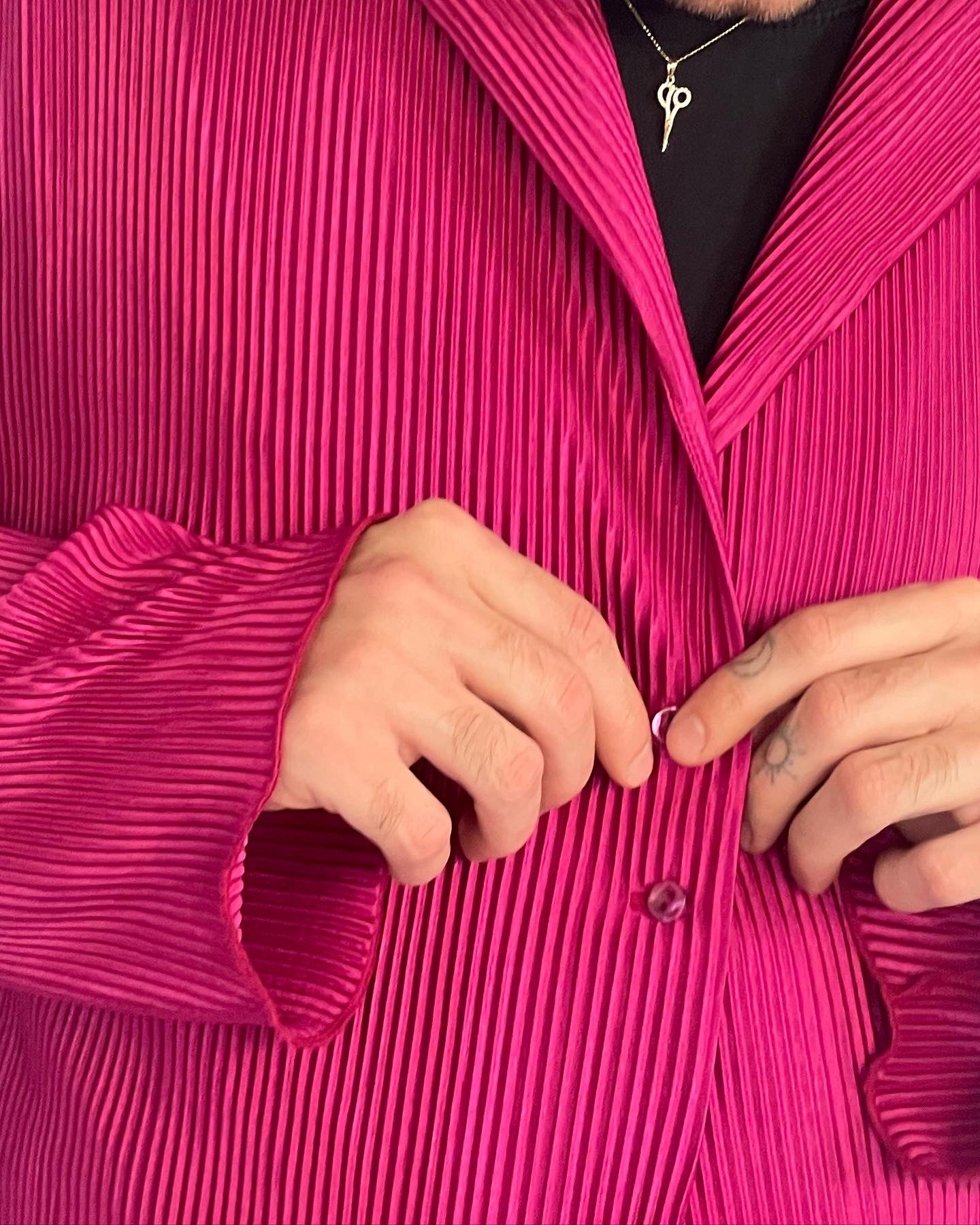 Cerise Plisse Set