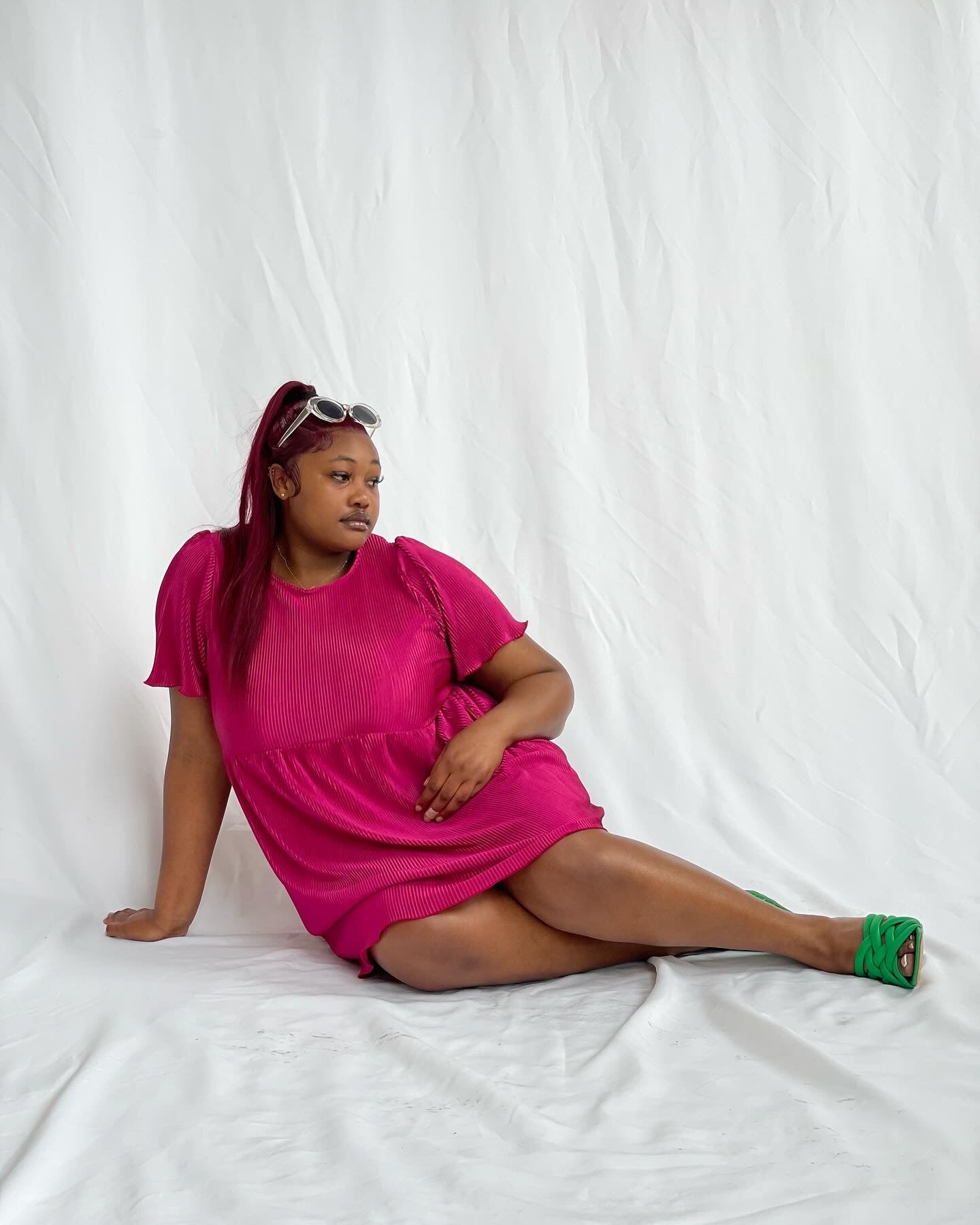 Cerise Babydoll Dress