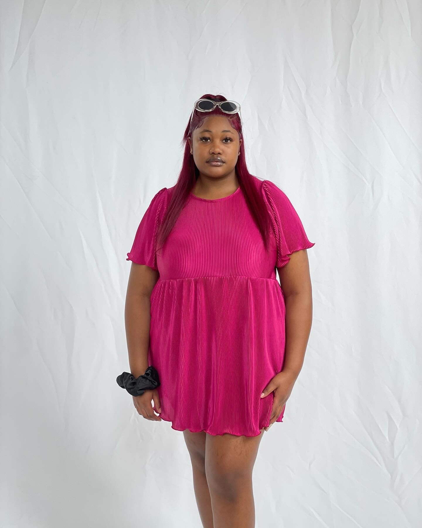 Cerise Babydoll Dress